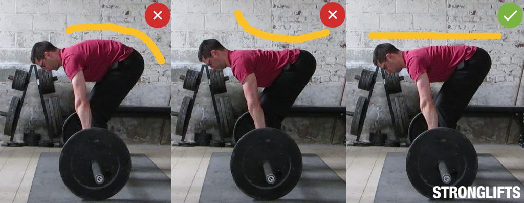 Barbell Row Lower Back Position