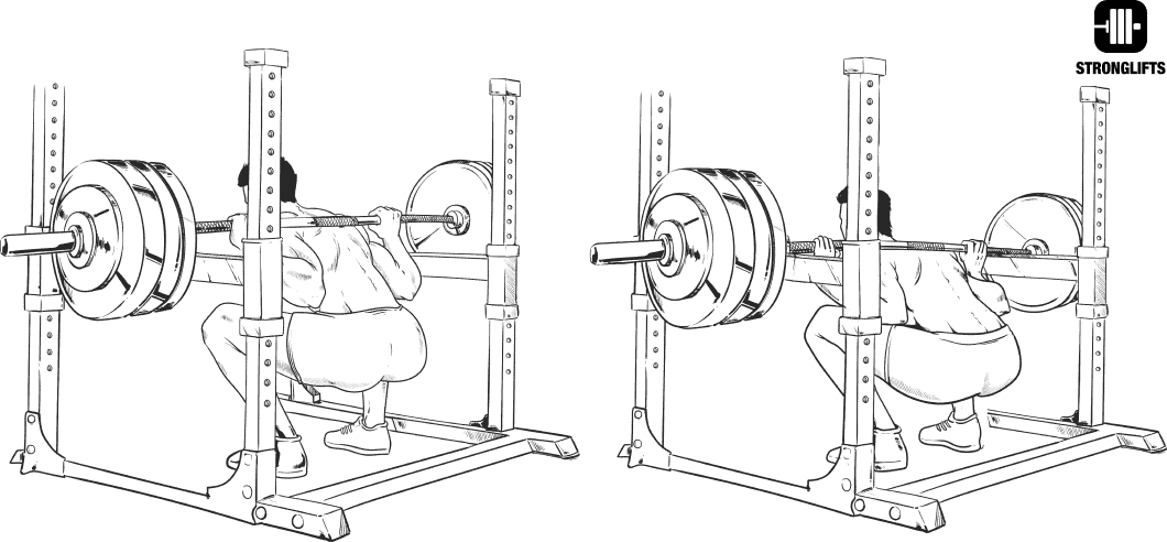 Squat in Power Rack Squat in Power Rack