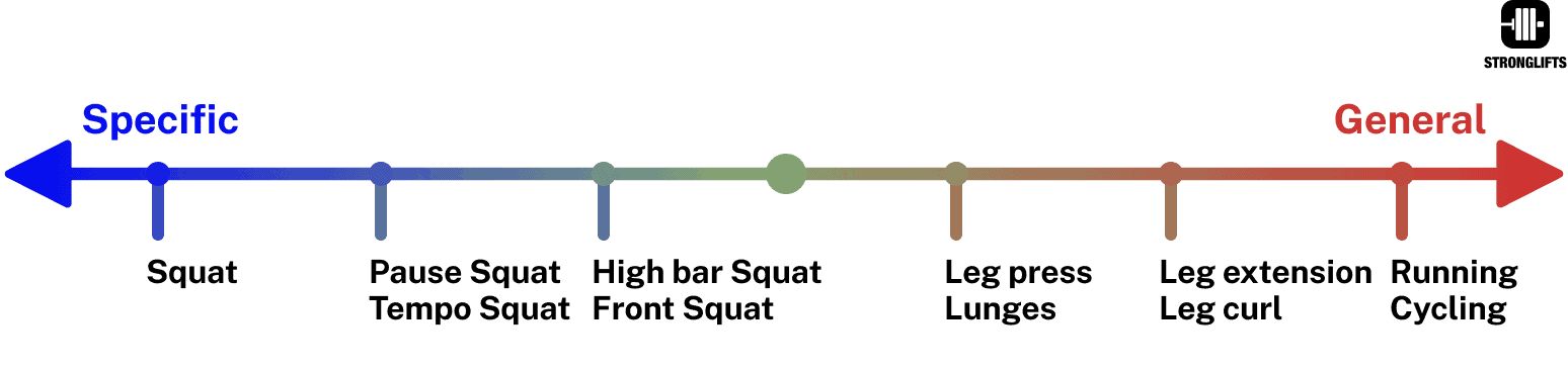 Squat law of specificity Squat law of specificity