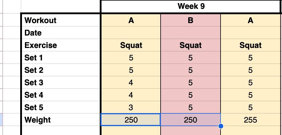 Stronglifts 5x5 Spreadsheet automated weight calculations Stronglifts 5x5 Spreadsheet automated weight calculations